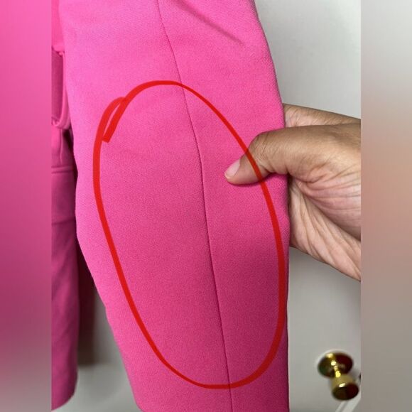 Zara Pink Blogger Favorite Barbiecore Belted Frock Coat Size Medium - Picture 10 of 16